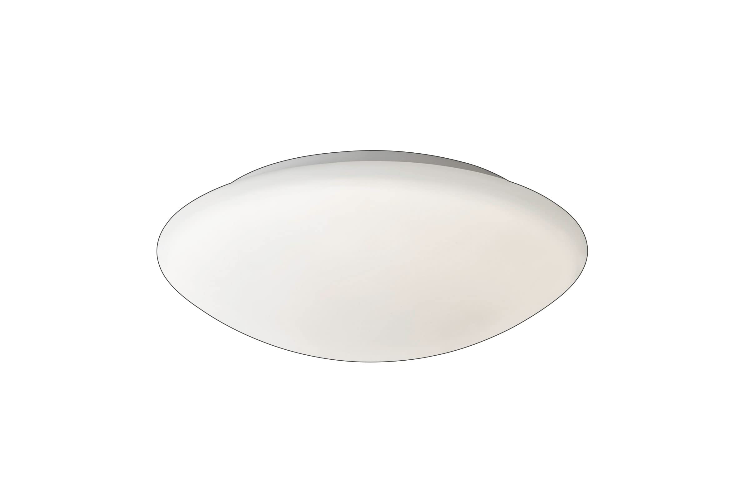 Fischer & HonselClara LED Ceiling Light, Round Ceiling Light with Glass Lampshade, Dimmable in 3 Levels, Glass in Opal Matt, Diameter 42 cm