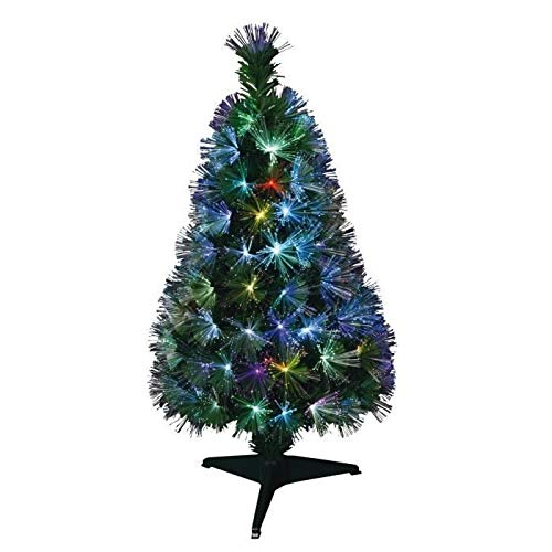 AUTOUR DE MINUIT 5SAF164MC Sapin New York Fibre Optique 125 LED, Plastique, Multicolore (Multicolore 64MC) Cover