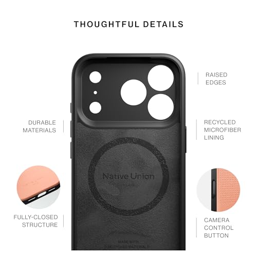 Image of Native Union Active Case - MagSafe Compatible with Built-in Magnets - Rugged Design - Recycled Materials - Ultra-Durable Drop Protection up to 10ft / 3m for iPhone 17 Pro (Apricot)