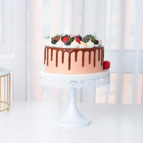 image for SOPRETY Metal White Cake Stand 10in , Dessert Display Stands Cupcake H