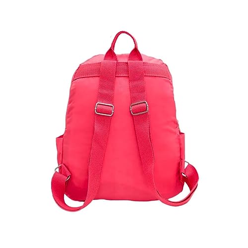 Kit Mochila + Estojo Escolar multifuncional impermeável, mochila feminina, juvenil (rosa forte)