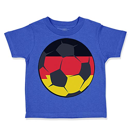 Custom Toddler T-Shirt Germany Soccer Ball Cotton Boy & Girl Clothes Funny Graphic Tee Royal Blue Design Only 5 6T