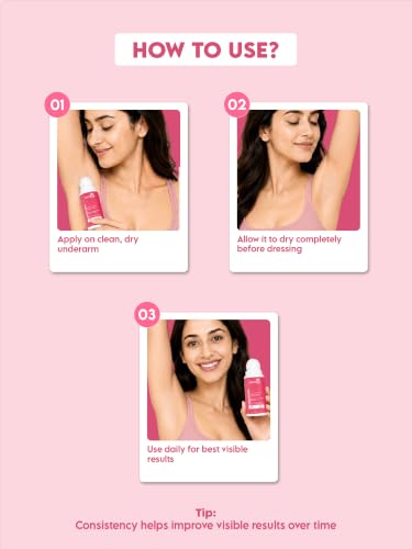 Image of Clensta Amber Vanillic Floral Underarm Roll-On For Women & Men | Controls Body Odour | Helps Brighten Dark Underarms | Reduces Hair Regrowth | Long-Lasting Floral Fragrance | Non-Sticky Formula | 50 ml