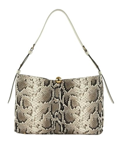 Furla Sfera Soft Shoulder Bag L Toni Roccia : grand sac épaule en cuir à motif serpent