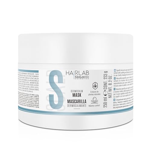 SALERM - Maschera per capelli Dermocalmante - Dermocalm Hair Lab - 250 ml - con Hamamelide, Rosmarino, Menta e Timo - Pulizia delicata - Calma ed Equilibra Pelle Capelluto Sensibile - Senza Parabeni