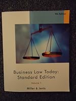 Business Law Today: Standard Edition Volume 1 1133192149 Book Cover