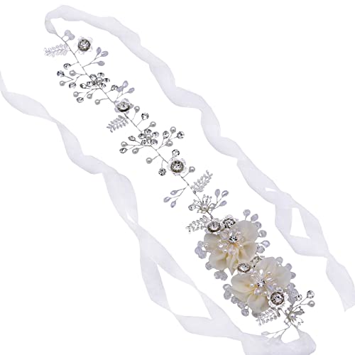 azaleas Bridal Belt with Rhinestones Wedding Dress Belt Crystal Headband Bride Bridesmaids Sash Flower(SH275)