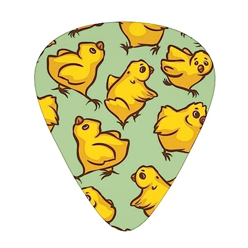 リトルチキン ギターピック Guitar Pick 12枚セット ティアドロップ型 エレキギター/アコースティックギター/クラシックギター/ベース等の練習に最適な12枚セット