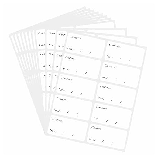 Hybsk Removable Freezer Labels Easy Peel Off - Frozen Food Storage 100pcs Labels That Leave No Sticky Residue After Use (Type 1)