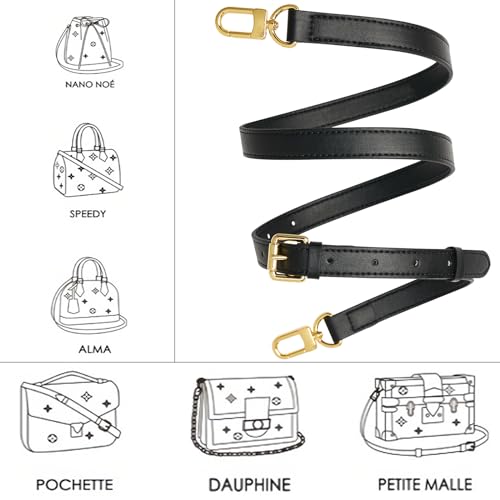 Image of Vachetta Leather purse strap Genuine Leather Adjustable Replacement Strap for Shoulder Bag Handbag Purse