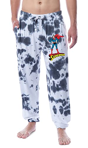 DC Comics Mens' Superman Superhero Tie Dye Sleep Jogger Pajama Pants