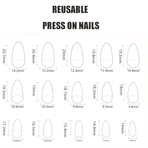 Image of White French Tip Press on Nails 3D Flower Fake Nails with Pearl Design Butterfly Glue on Nails Glossy Acrylic Full Cover Nude Stick on Nail Short Almond False Nail for Women Manicure 24Pcs