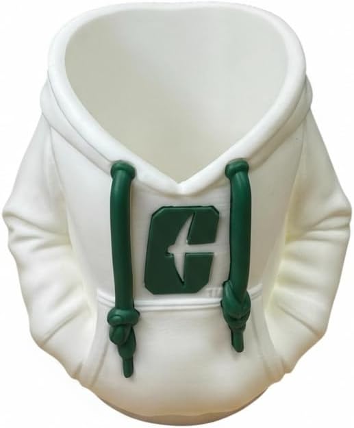 Officially Licensed UNC Charlotte 3D-Printed Hoodie Can Holder – “All-In-C” Logo – Fits Standard Cans, Tall Cans & Bottles – Tailgate & Game Day Drink Cooler, Desk Organizer & Niner Fan Gift