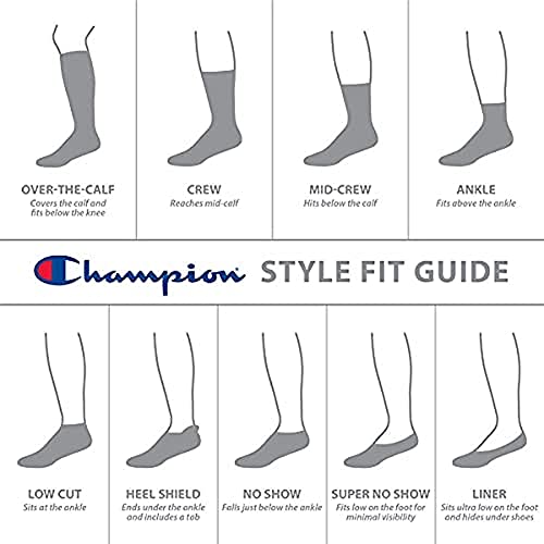 Champion Men's Ankle Socks – 6-Pack Moisture-Wicking Athletic Socks with Cushioning & Arch Support (Size 6-12)3