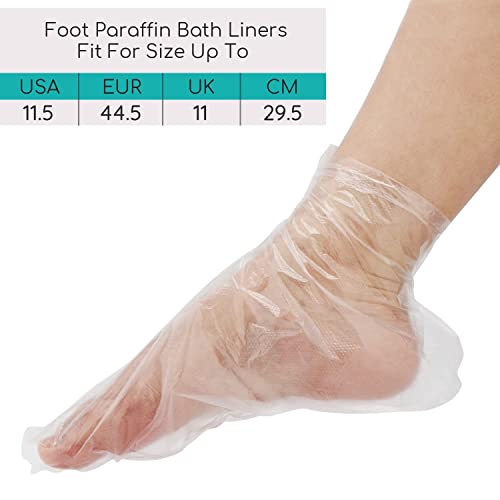 image for Segbeauty Paraffin Bath Liners for Foot, 200 Counts Plastic Foot Cover