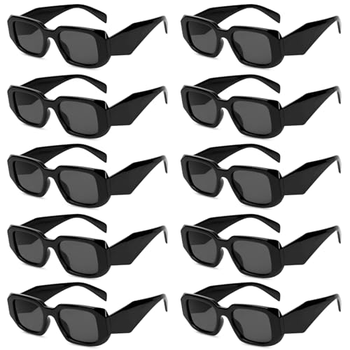 10 Pack of Sunglasses Womens,100% UV400 Protection Trendy Retro Square Glasses,Aesthetic Vintage Eyewear Sunglasses Set