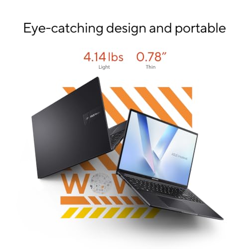 Image of ASUS Vivobook 16 Laptop - 16 inch WUXGA 1920X1200 16:10 Display - AMD Ryzen 5 150 Processor, 8 GB RAM, 512 GB SSD, Windows 11 Home, Indie Black, M1605NAQ-ES51