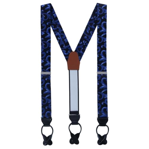 Trafalgar Men's Christian the Romantic Brocade Silk Button End Braces