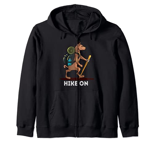 Rhodeasian Dog Love-r Mountain Hiker Zip Hoodie, Black