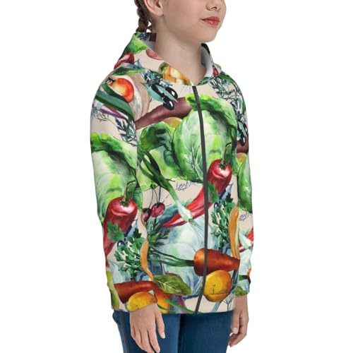 Vegan1 Kids Pullover Hoodies Boys Zip Up Sweatshirts Girls Athletic Clothes with Pocket4