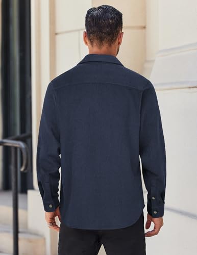 COOFANDY Mens Flannel Shirts Long Sleeve Lightweight Plaid Shirt Casual Button Down Shirts Jacket4