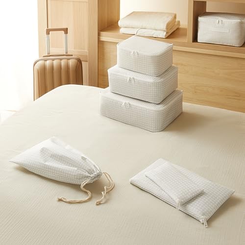 Home Wave 6'lı Gri Pötikare Bavul İçi Düzenleyici Set