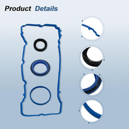 Image of VS50805R Valve Cover Gasket Set for Dodge Charger Challenger 3.6L 2011-2020 Chrysler 200 300, Durango Grand Caravan Journey Jeep Cherokee, Wrangler, Ram 1500 5184596AE