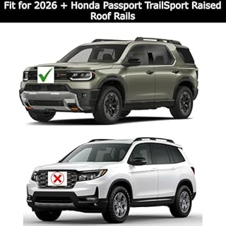 ROKIOTOEX Roof Rack Crossbars Fit for 2026 – 2027 Honda Passport Raised Side Rail - 220LBs Load - Anti-Theft Locks - Aluminum Bracket - Easy Install -Low Wind Noise - Black Cobra