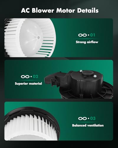 Image of SCITOO HVAC Heater Blower Motor Front Fit For Ford,For Lincoln,For Mercury Models - For Explorer,For Flex,For MKS,For MKT,For Sable,For Taurus,For Taurus X Replacement For # 700224 Blower Fan
