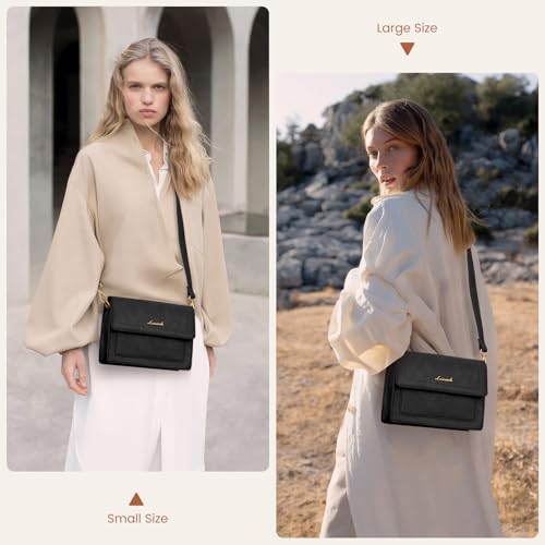 LOVEVOOK Crossbody Bags for Women,Vintage Leather Cross Body Purse,Trendy Designer Shoulder Handbags Cell Phone2