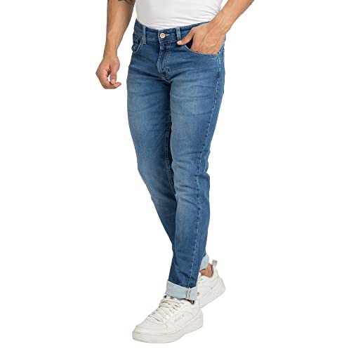 Image of Spykar Men's Rover Regular Fit Mid-Rise Jeans