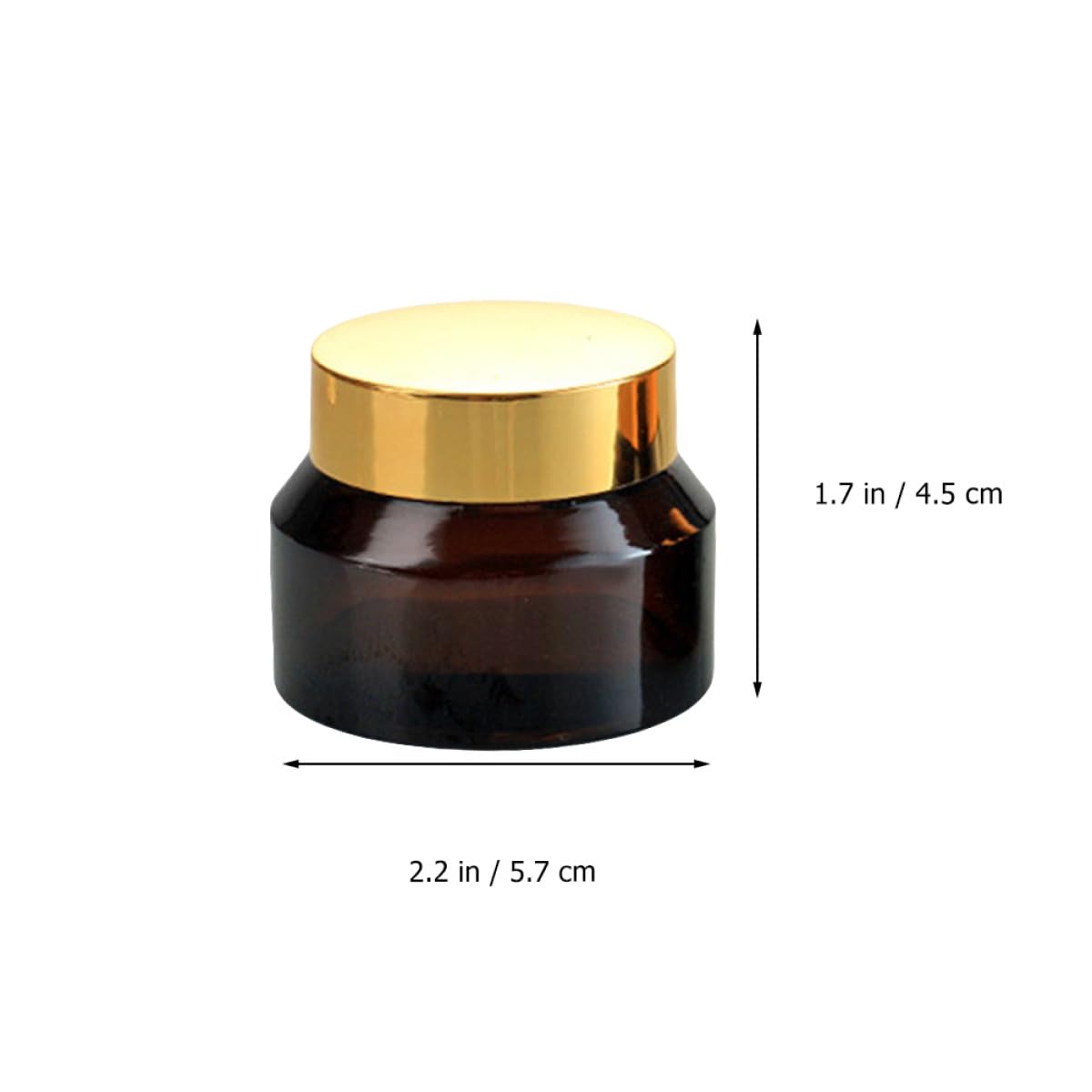 PACKOVE 6pcs Flacons de Crème en Verre 50ml Rechargeables et Portables pour Cosmétiques, Bouteilles Étanches pour Voyage et Camping