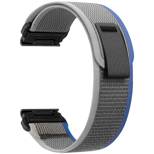 ZoRoll QuickFit 26 mm Nylon Strap for Garmin Enduro 3/Fenix 8 51mm/7X Pro Solar/7X/6X/5X/5X GPS, Sport Replacement Bracelet