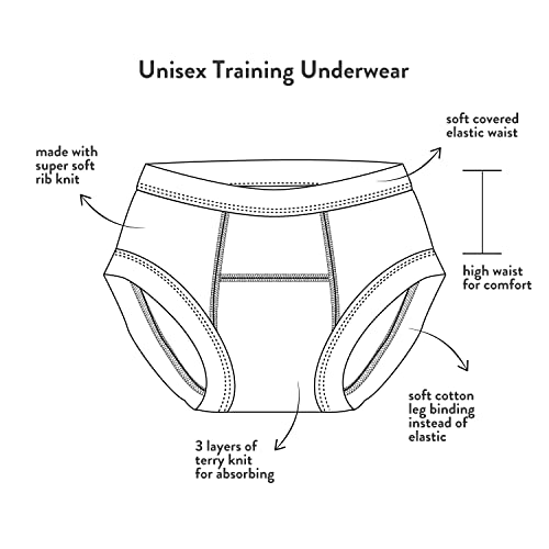 Image of Under the Nile Organic Cotton Sea Breeze Ombre Stripe Potty Training Pants, 12-24 Months