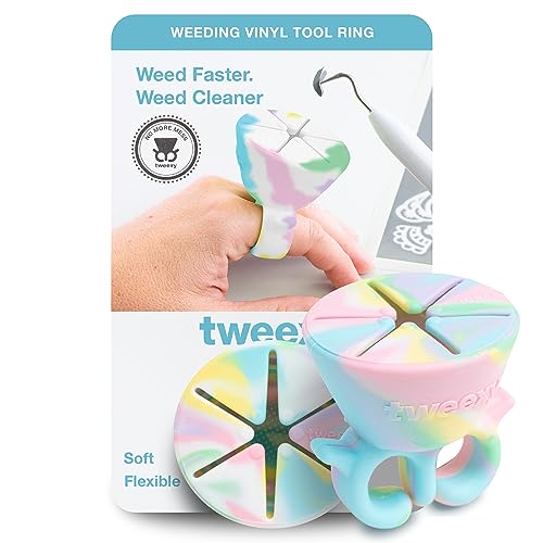 tweexy Craft Vinyl Weeding Scrap Collector Ring | Weeding Tools for Vinyl Heat Transfer HTV Crafting & Adhesive Paper Sheets Holder | Portable Heat Press Accessories and Supplies (Unicorn)