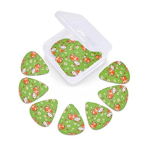 Lot de 12 médiators pour guitare basse électrique et acoustique Motif vache - Les Beatles, Paul McCartney, John Lennon, RIngo Starr, George Harrison Lot de 12 médiators pour guitare basse électrique et acoustique Motif vache – Image 7