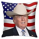 Somaichi Indoor Pillow Cases Trump 18''X 18''Inch Square Decor Car Bed Bedroom Sofa Soft Throw Pillow Covers Home Decor Decorations for