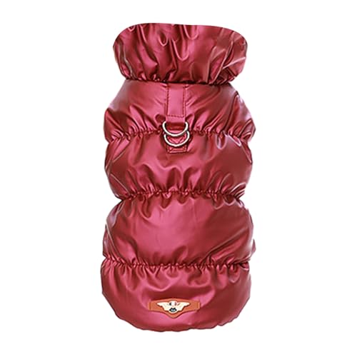 冬の犬のコート毛皮の裏地防風防寒着コート子犬の服子犬の服着やすい小型犬防寒着