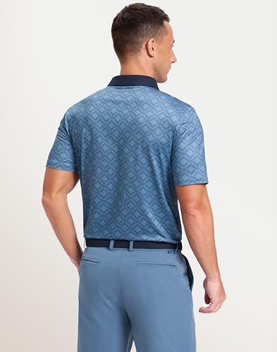 Image of Men's Golf Polo Shirts Dry Fit Performance Moisture Wicking Casual Print Golf Shirts for Men Breathable