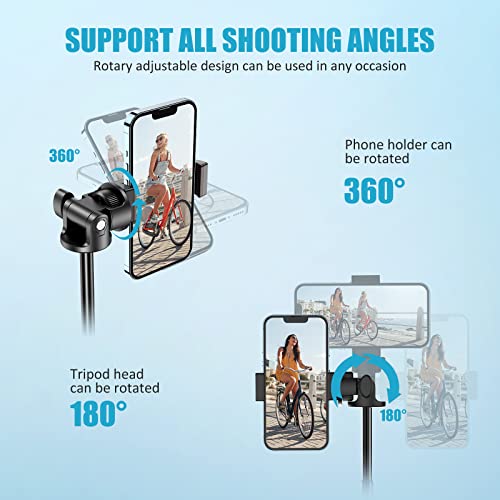 [Newest] 62" Selfie Stick Tripod With Remote - Kaiess Tripod For Iphone, High Strength Legs & Extendable Tube Tripod Stand, Fit For Iphone 13 Pro Max/13 Pro/12 Pro Max/Samsung S22/Camera/Gopro #TOP3