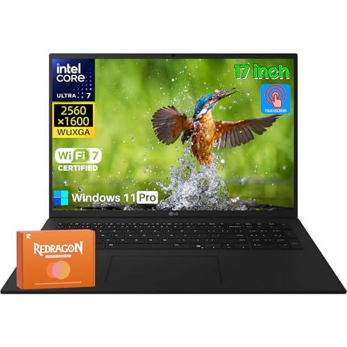 Image of LG Gram 17 Touchscreen Laptop Copilot+ PC, Intel Ultra 7 Series 2 258V, 17 inch 2.5K WQXGA Display, 32 GB RAM, 4 TB SSD, Intel Arc Graphics, Windows 11 Pro, Wi-Fi 7, Backlit Keyboard, w /Accessories