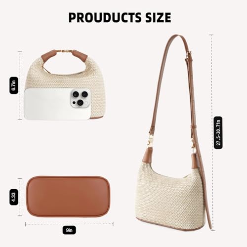 Small Straw Purses for Women 2025, Crossbody Bags for Women Raffia Clutch,Woven Summer Vacation Purse4