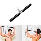 POENVFPO Barra de Dominadas para Bíceps DIY, Construcción de Acero Industrial, Agarre Ergonómico, para Gimnasios en Casa y Uso Profesional (BLACK)