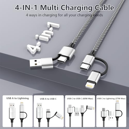 Cable USB C multi 4 en 1 de 5m: carga tu iPhone sin mover los muebles del salón 2