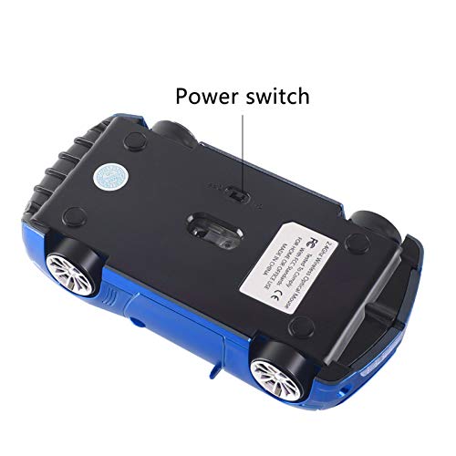 Firstmemory Wireless Car Mouse 2.4G Wireless Sport Car Shaped Mouse Cool Optical Mouse Novelty Cordless Mice 1600 Dpi For Pc Desktop Mac Laptop (Blue) #TOP6