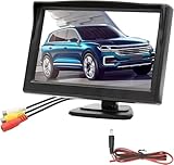 Rückfahrmonitor Proxel 5 Zoll – IPS-Display AHD 1080p, Helligkeit 500 cd/m², Kontrast 300:1, Stromversorgung 12–30 V, unterstützt AHD und CVBS, verstellbare Leitlinien