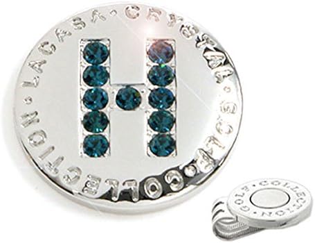 Elixir Golf Crystal Golf Ball Marker with Hat Clip, Initial H