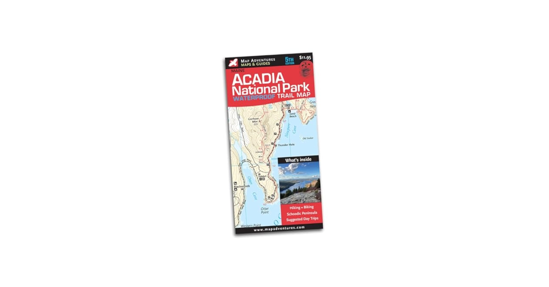 Map Adventures Acadia National Park Waterproof Trail Map