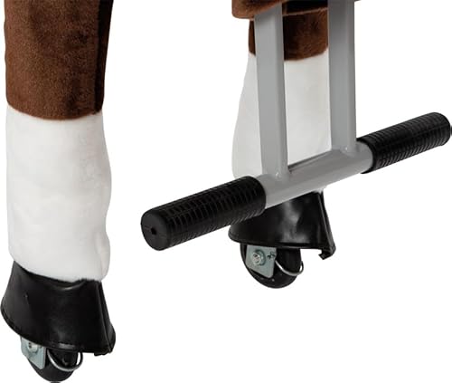 small foot Reitpferd auf Rollen aus Plüsch, Spielpferd zum Reiten, belastbar bis 50 kg, für Kinder ab 5 Jahren, 12462, Braun