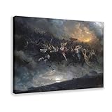 Póster artístico para decoración de pared, diseño de The Wild Hunt of Odin de Peter Nicolai Arbo, para bar, restaurante, garaje, cafetería, marco de regalo, 40 x 60 cm